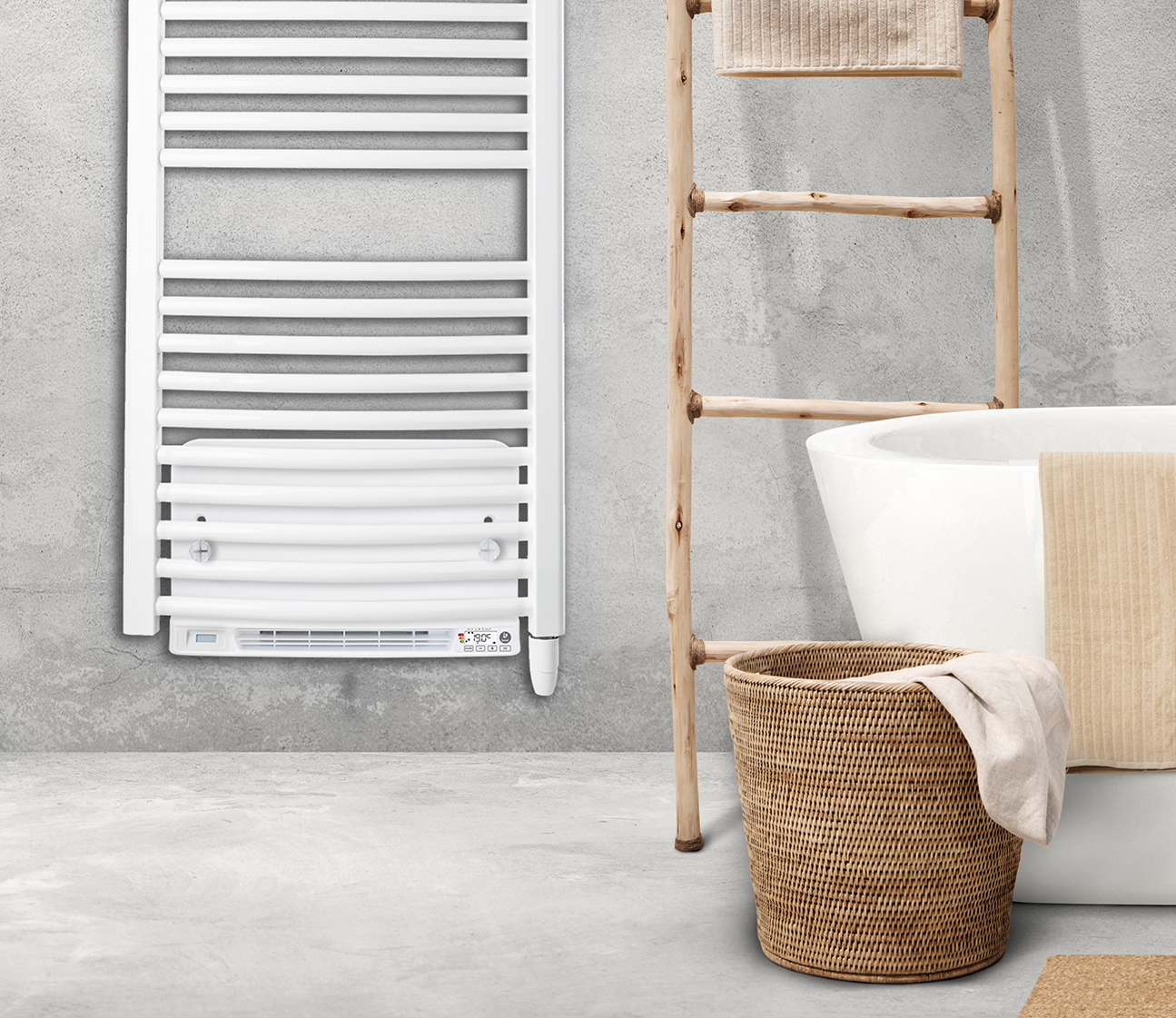 Radiateur sèche-serviettes Carli BLP avec soufflerie intégrée